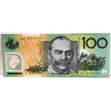 AUSTRALIA 2010 . ONE HUNDRED 100 DOLLARS BANKNOTE . STEVENS/HENRY . FIRST PREFIX AA10